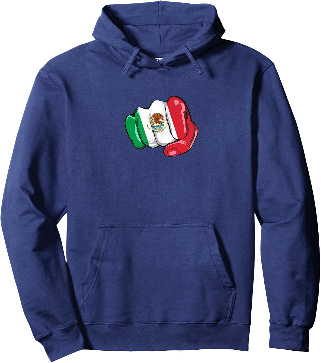 Mexican flag Respect Universal Language Hand Fist Gift Hoodie - Hoodie | Navy