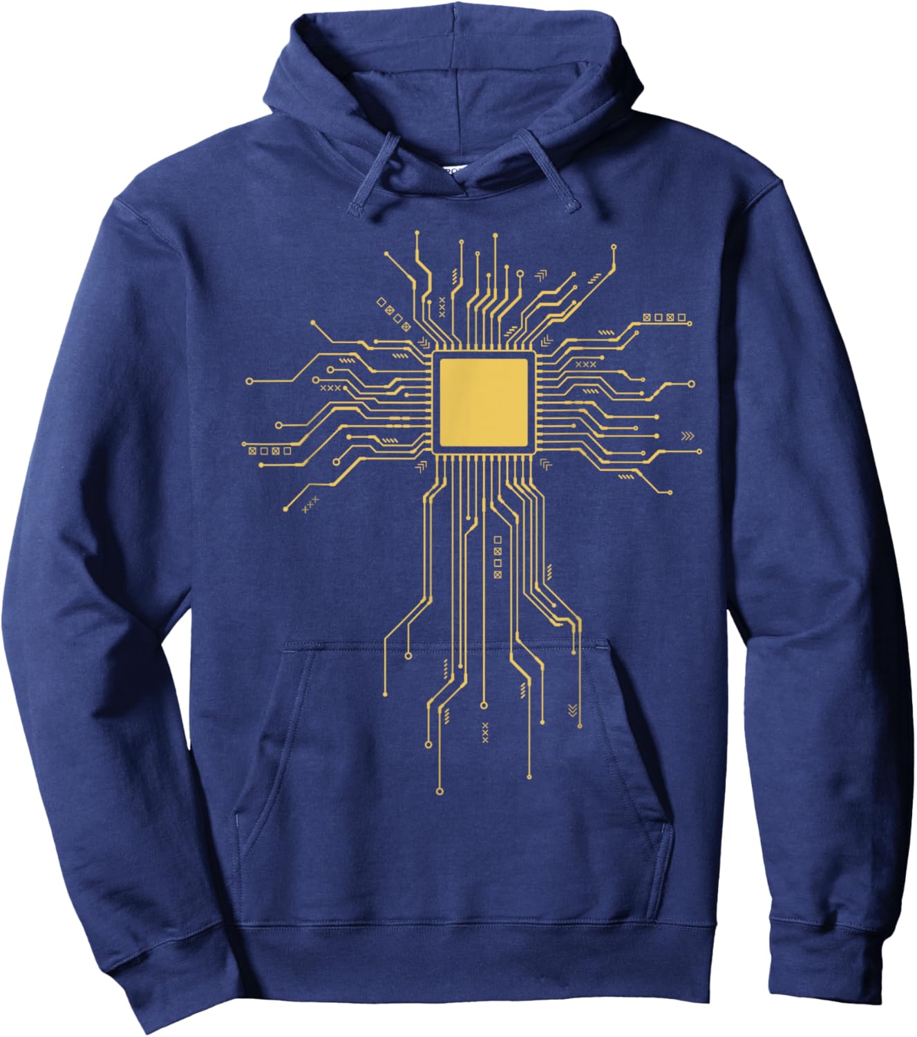 Computer Geek CPU Processor PCB Board Gamer Programmer Hoodie - Hoodie | Navy