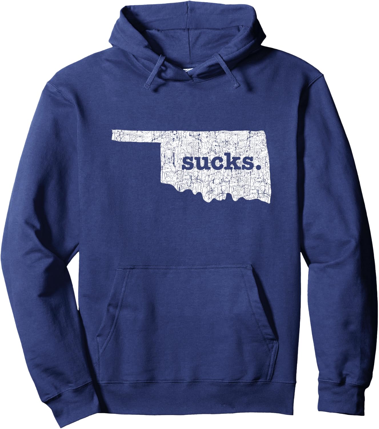 Oklahoma Sucks Funny Retro Style Gag Hoodie - Hoodie | Navy