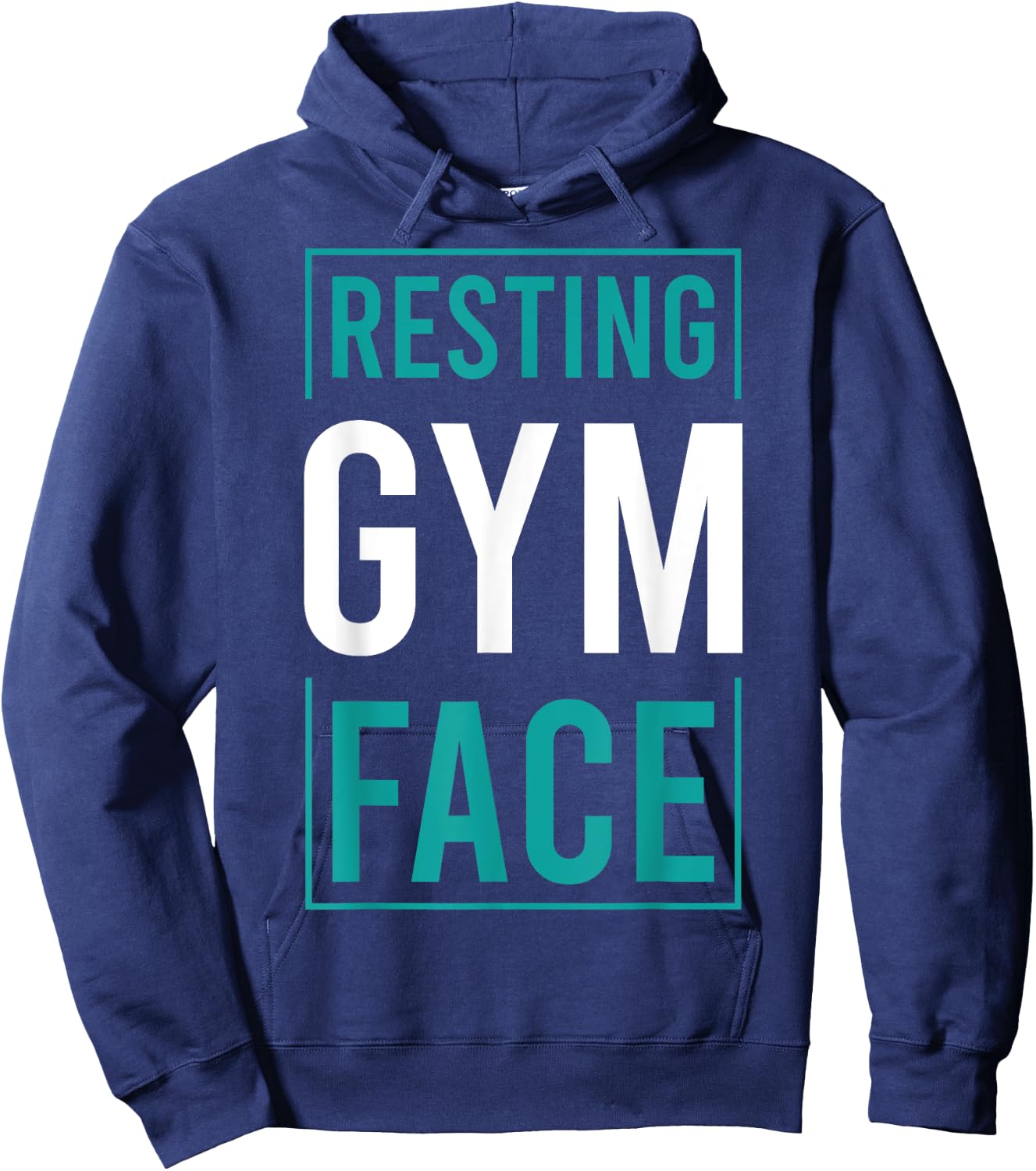 Funny Saying Resting Gym Face Hoodie - Hoodie | Navy