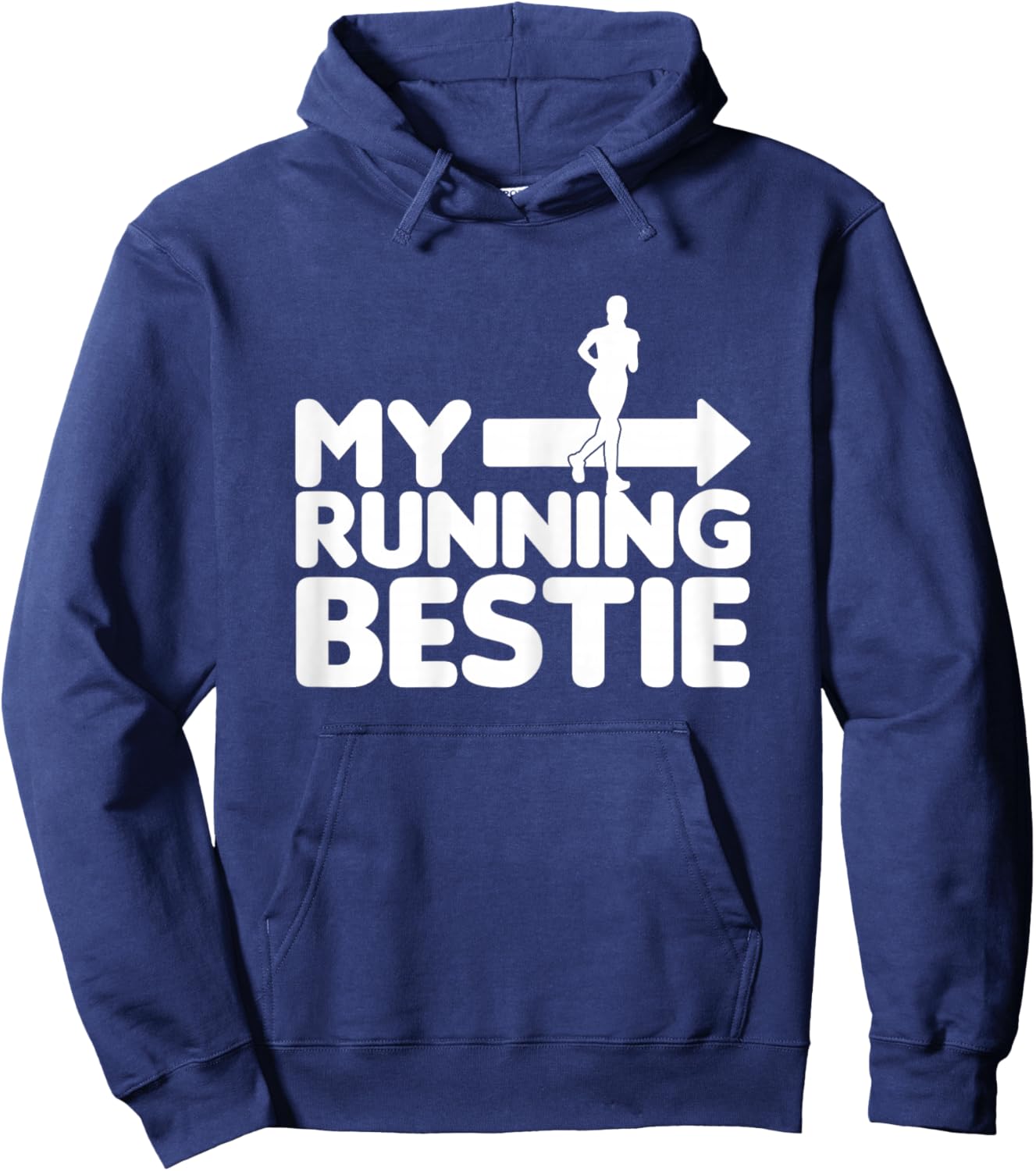 My Running Bestie - Funny Friends Set 1/2 pointing right Hoodie - Hoodie | Navy