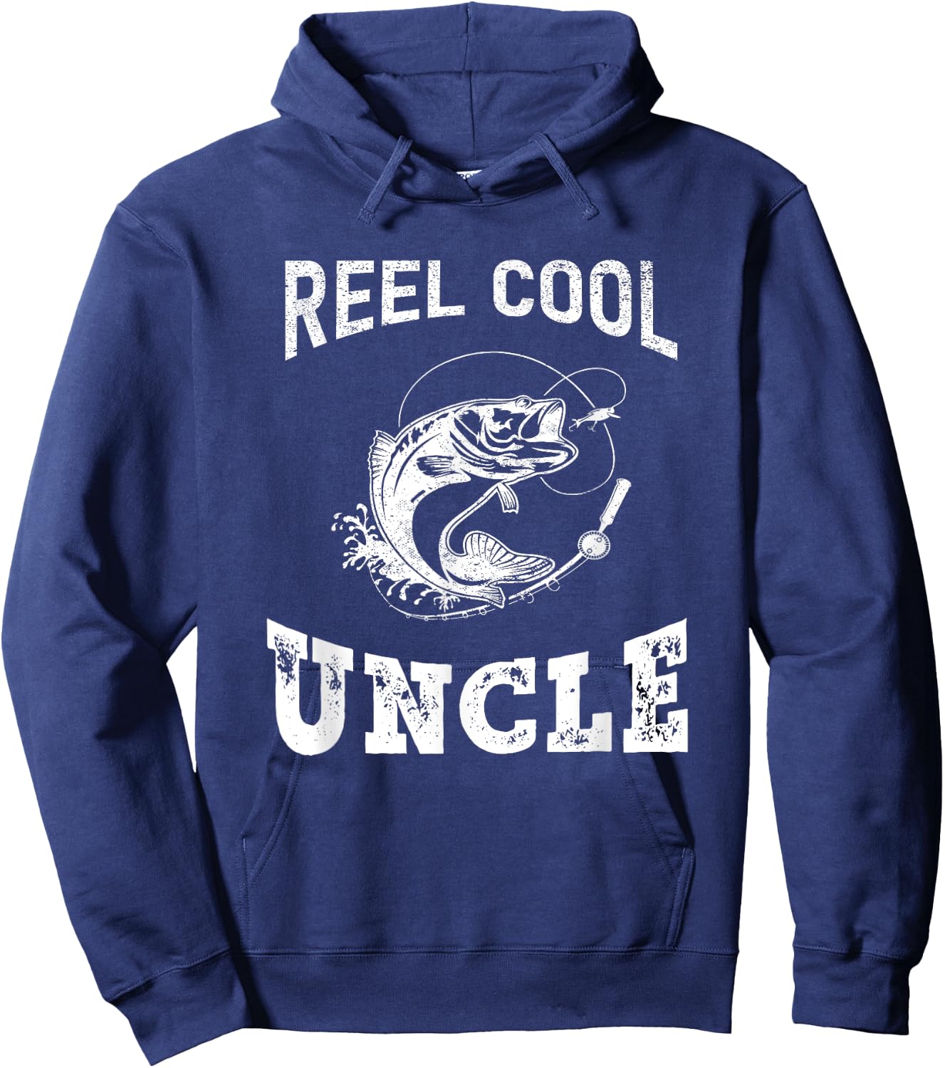 reel cool Uncle fisherman father's day Fishing gifts men Hoodie - Hoodie | Navy