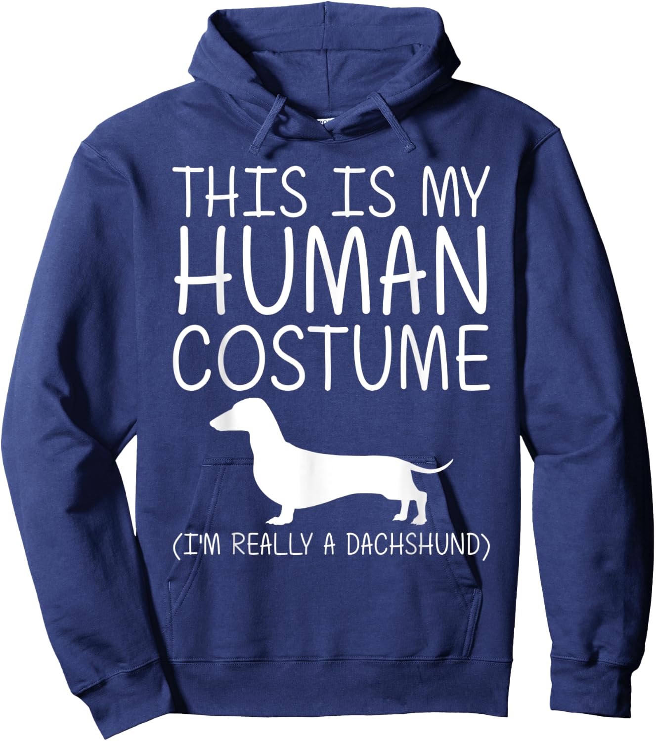 Dachshund Easy Halloween Human Costume Sausage Dog DIY Gift Hoodie - Hoodie | Navy