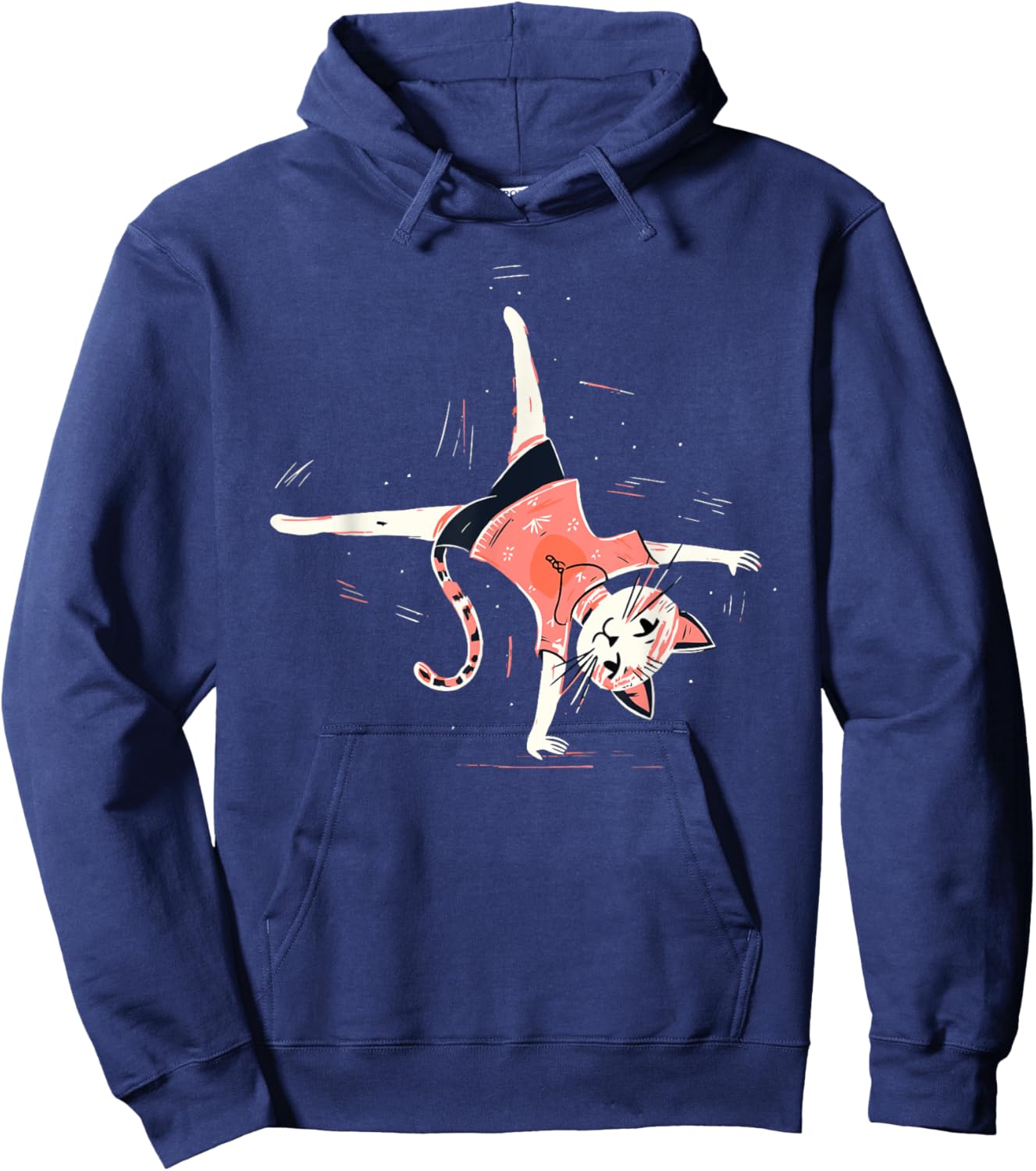 Acrobatic cat gymnastics Gymnastic pose Men Women Kids Hoodie - Hoodie | Navy