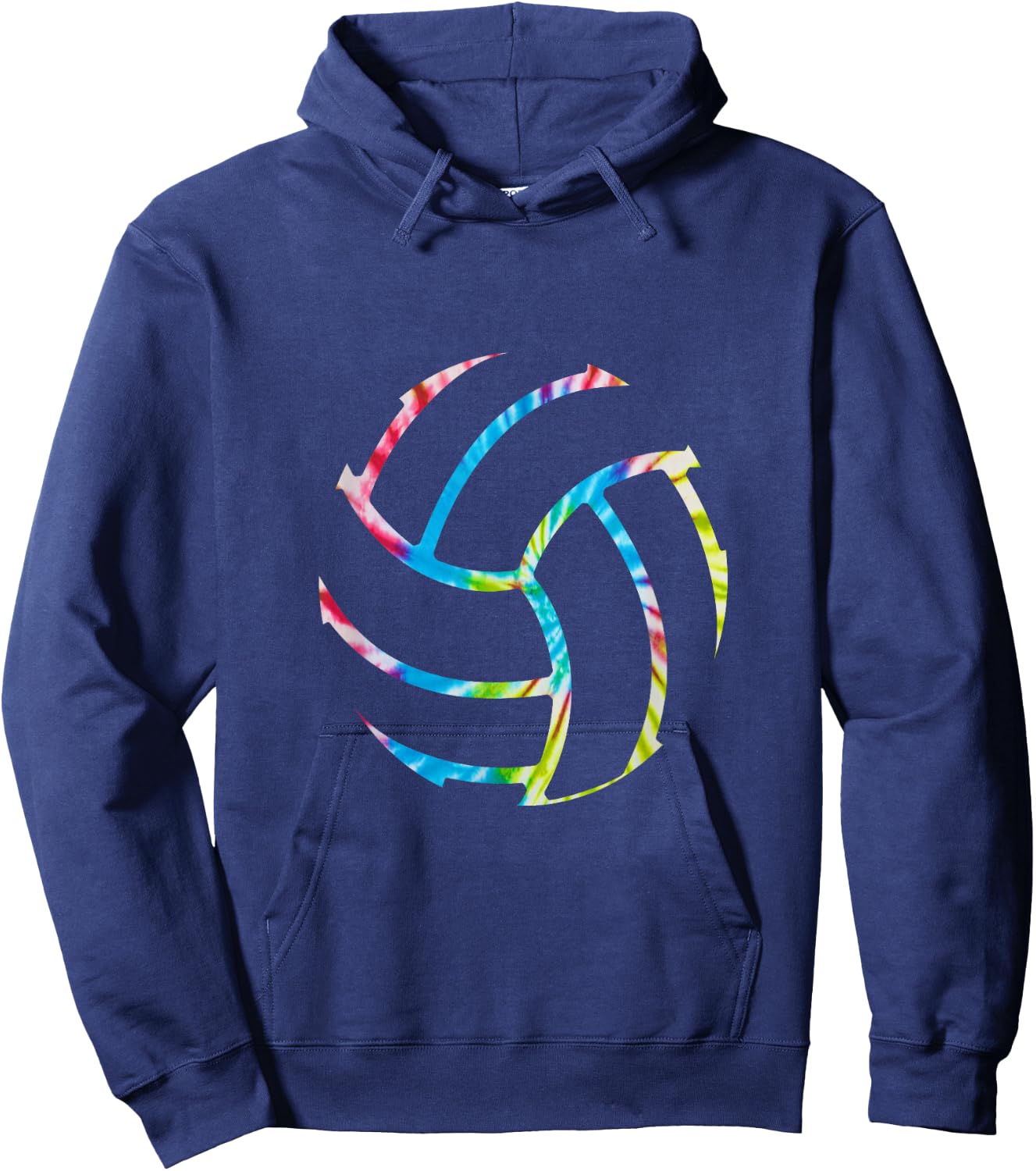 Volleyball stuff attire tie dye Gift a teen girl player Hoodie - Hoodie | Navy