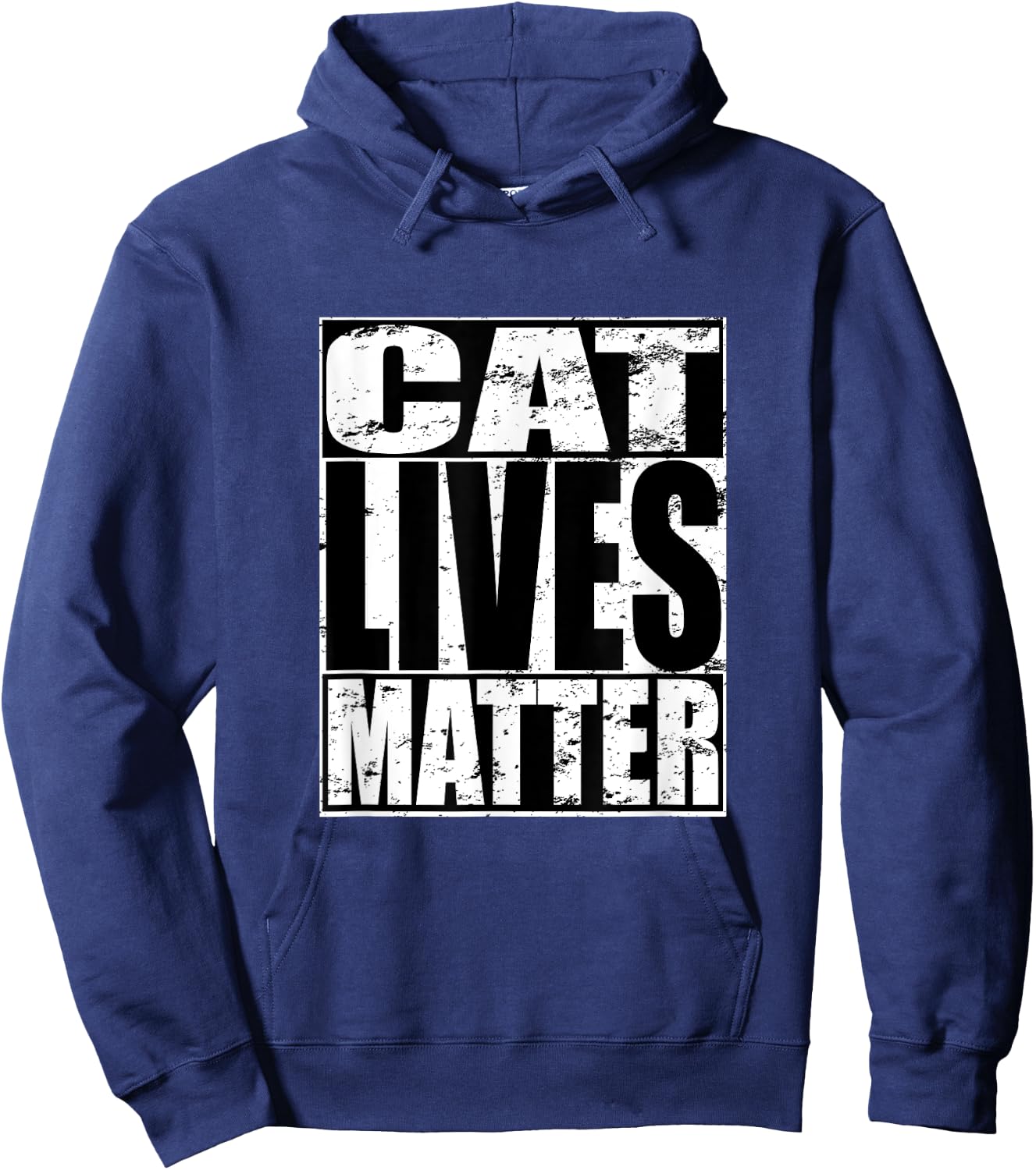 Cat Lives Matter Funny Kitten Cat Lover Gift Men Women Hoodie - Hoodie | Navy