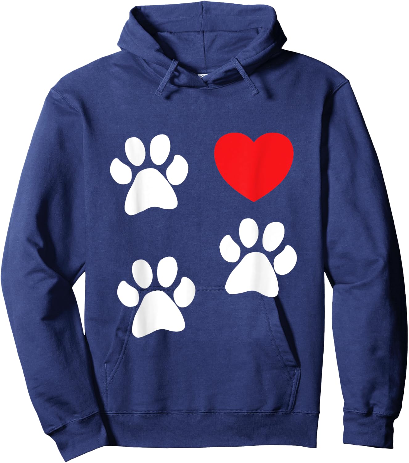 Tripod print 3-Legged Dog Amputee Love Paws Heart Hoodie - Hoodie | Navy