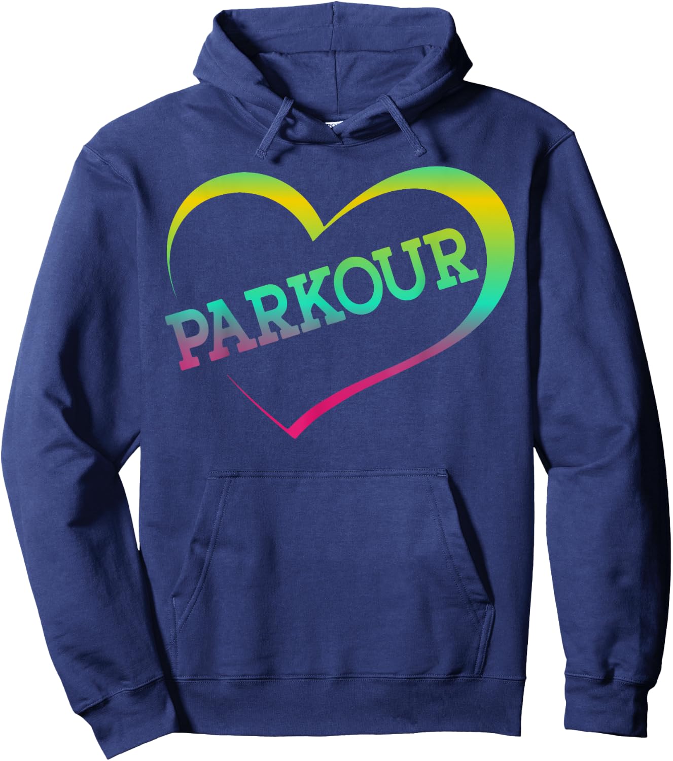 Parkour Free Running Traceur Girl Watercolor Heart Parkour Hoodie - Hoodie | Navy