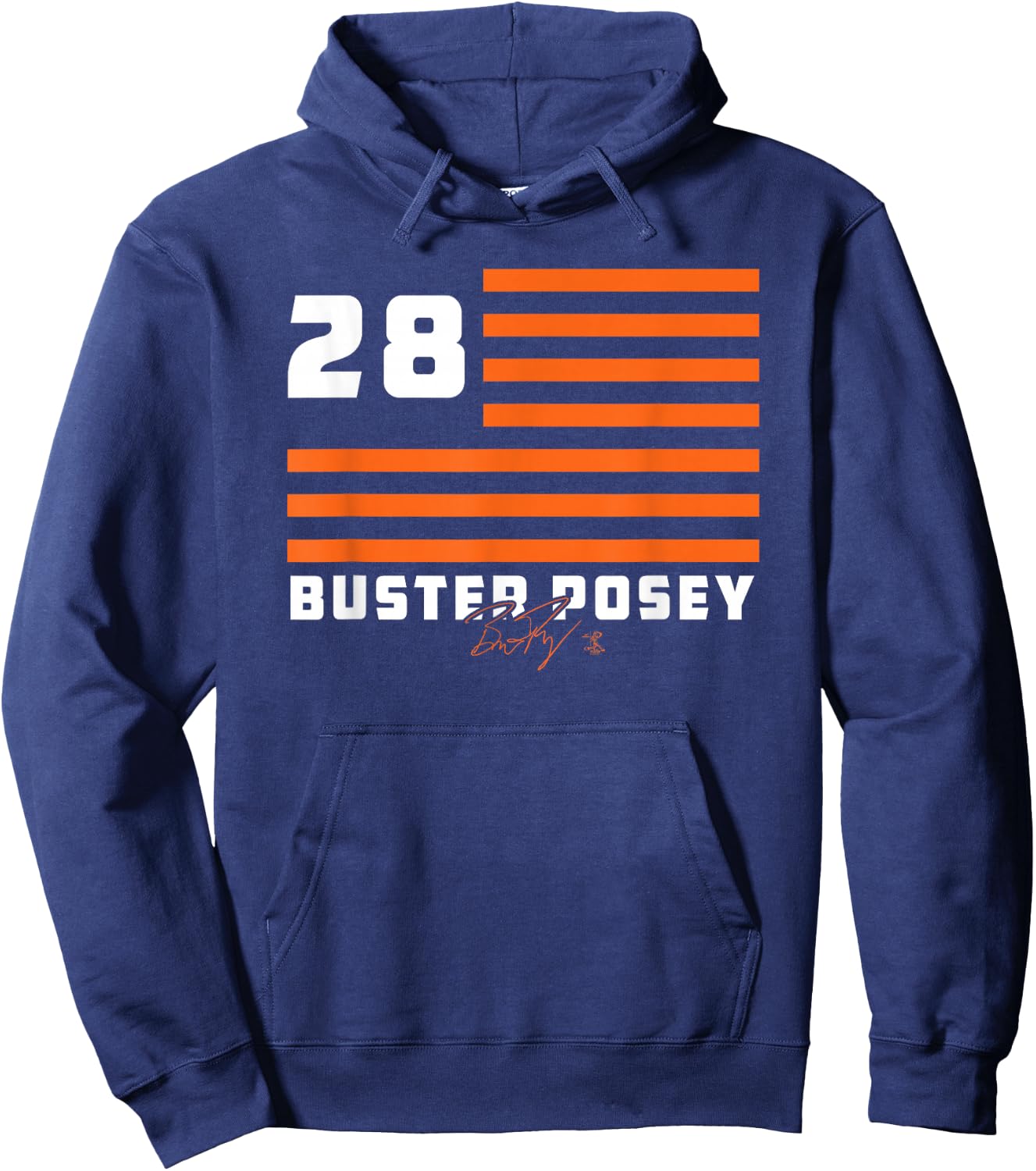 Buster Posey Flag Stripes - Apparel Hoodie - Hoodie | Navy