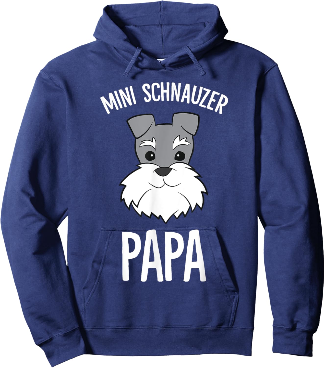 Miniature Schnauzer Dad Funny Mini Schnauzer Papa Hoodie - Hoodie | Navy