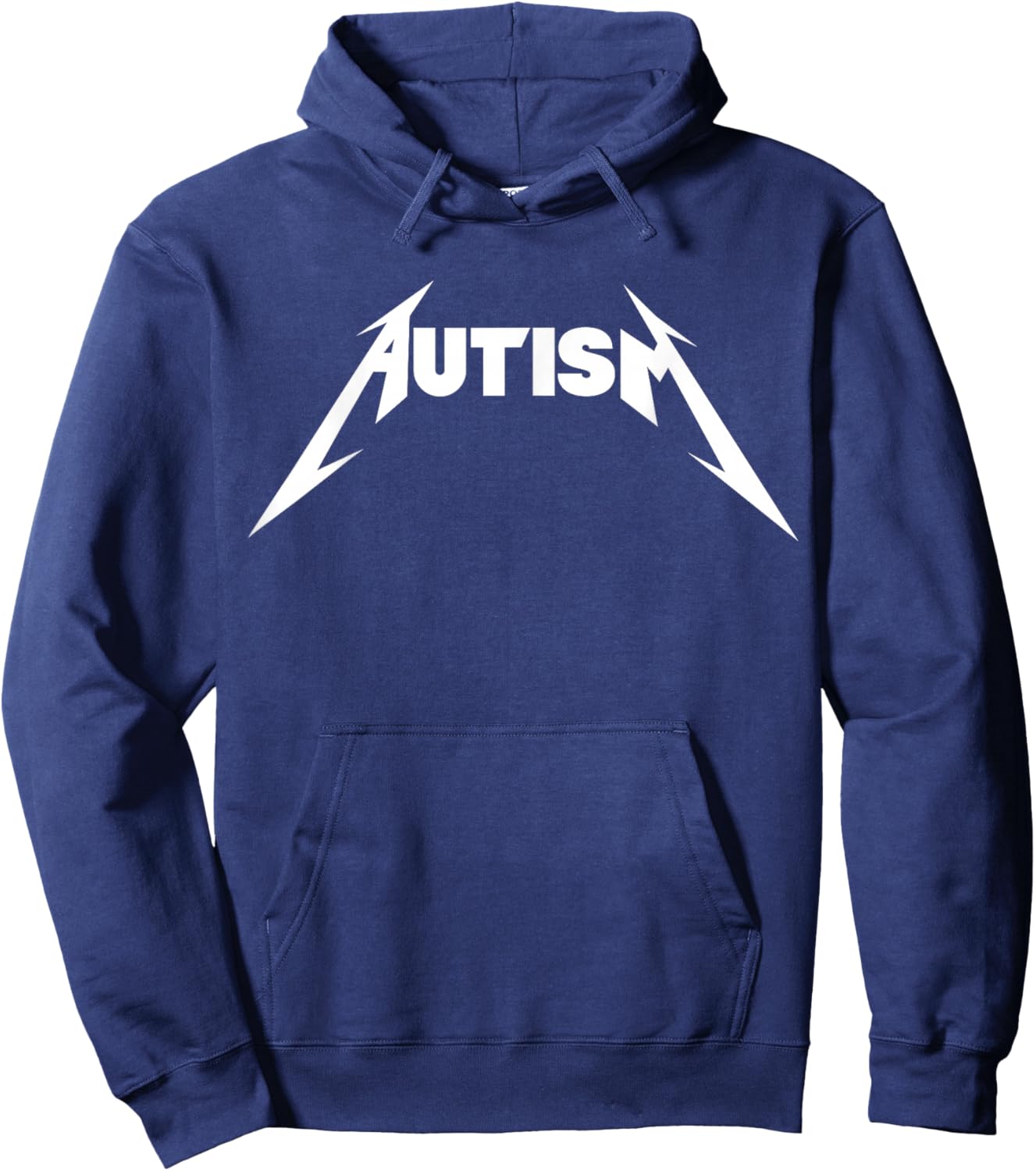 Funny Design Autism Skeleton Meme Metal Rock Women Hoodie - Hoodie | Navy