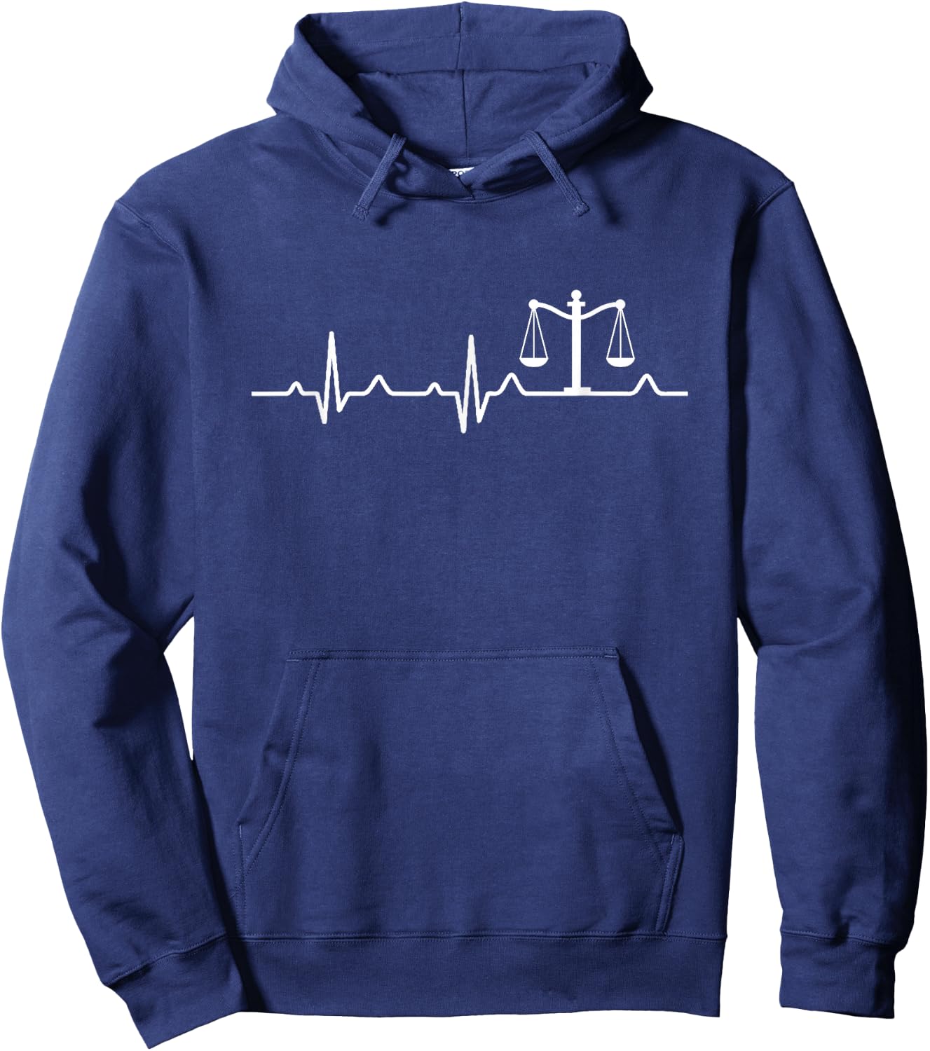 Lawyer Shirt, Law School Gift, Balance Heartbeat Attorney Hoodie - Hoodie | Navy