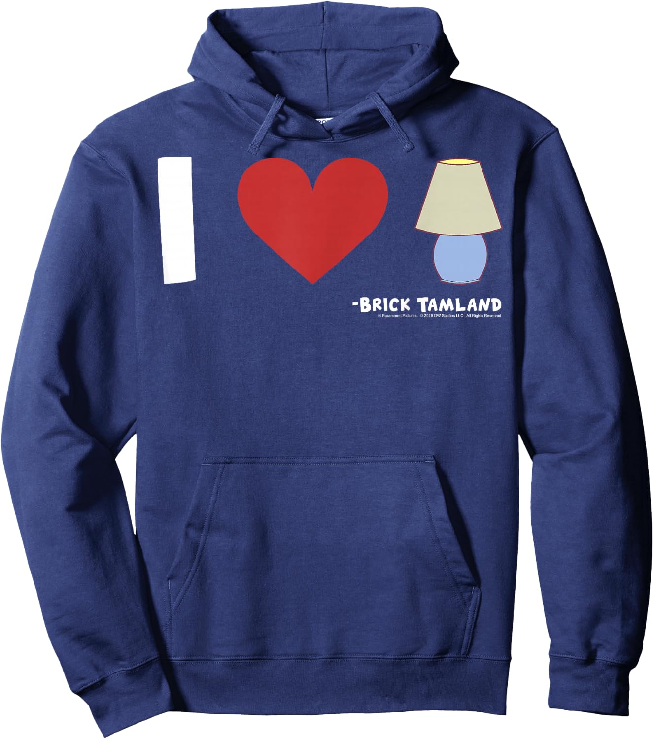 Anchorman I Heart Lamp Brick Tamland Quote Hoodie - Hoodie | Navy
