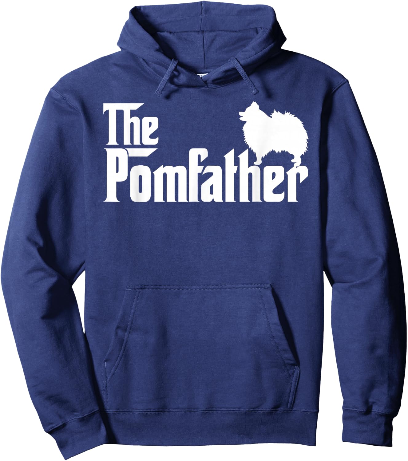 Funny Pomeranian Father Dad The Pom Father Dog Lover Hoodie - Hoodie | Navy