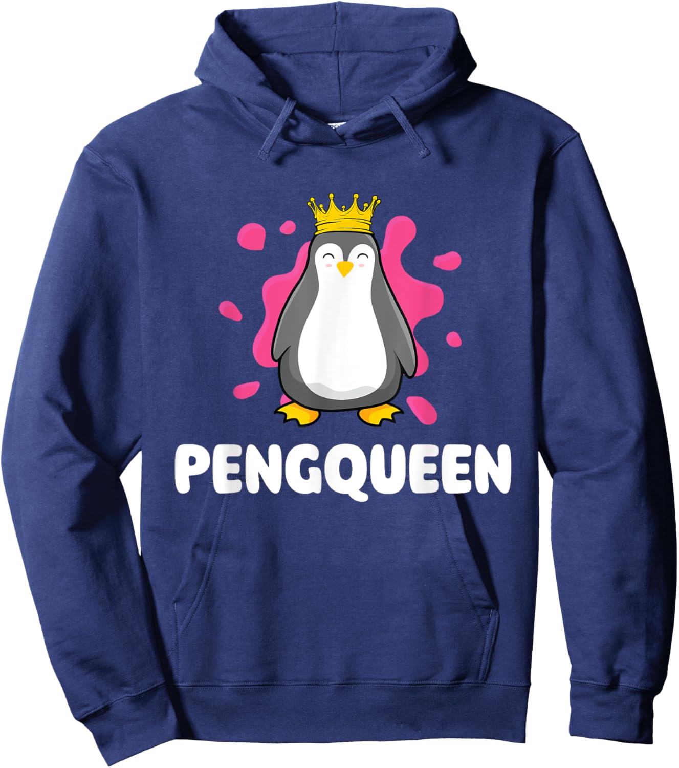 Pengqueen - Penguin Lover Bird Watcher Aquatic Bird Hoodie - Hoodie | Navy