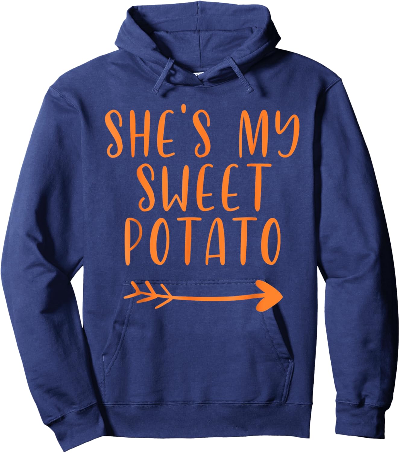 Thanksgiving Matching Couple She's My Sweet Potato I Yam Set Hoodie - Hoodie | Navy