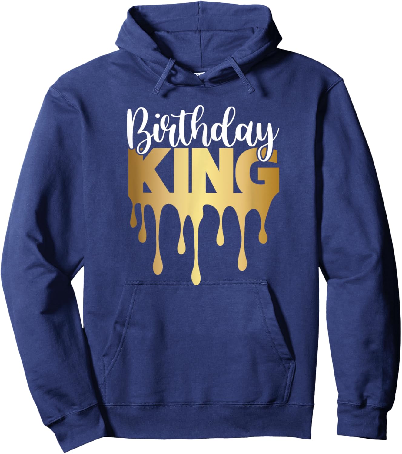 Boys Birthday Shirt Toddler Men Birthday King Hoodie - Hoodie | Navy
