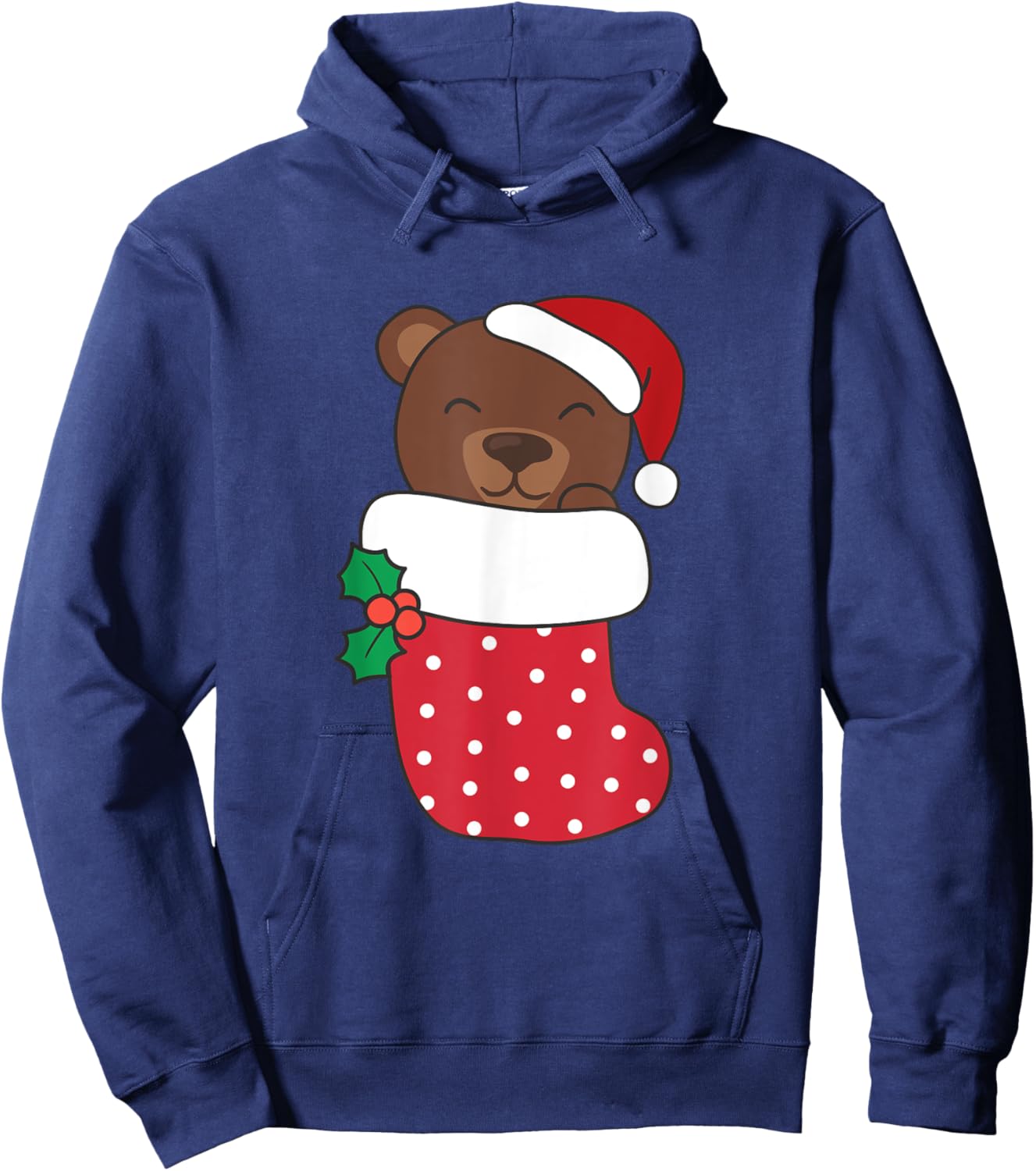 Cute Bears In Christmas Socks For Christmas Bear Hoodie - Hoodie | Navy