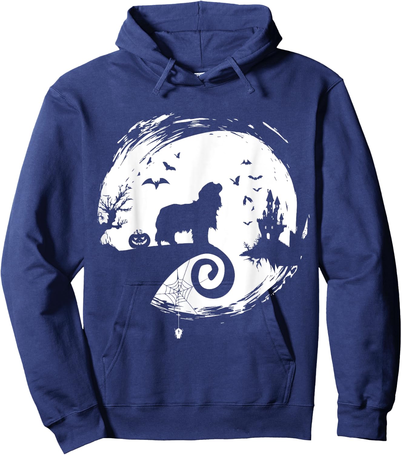 Cavalier King Charles Spaniel Halloween Costume Creepy Hoodie - Hoodie | Navy