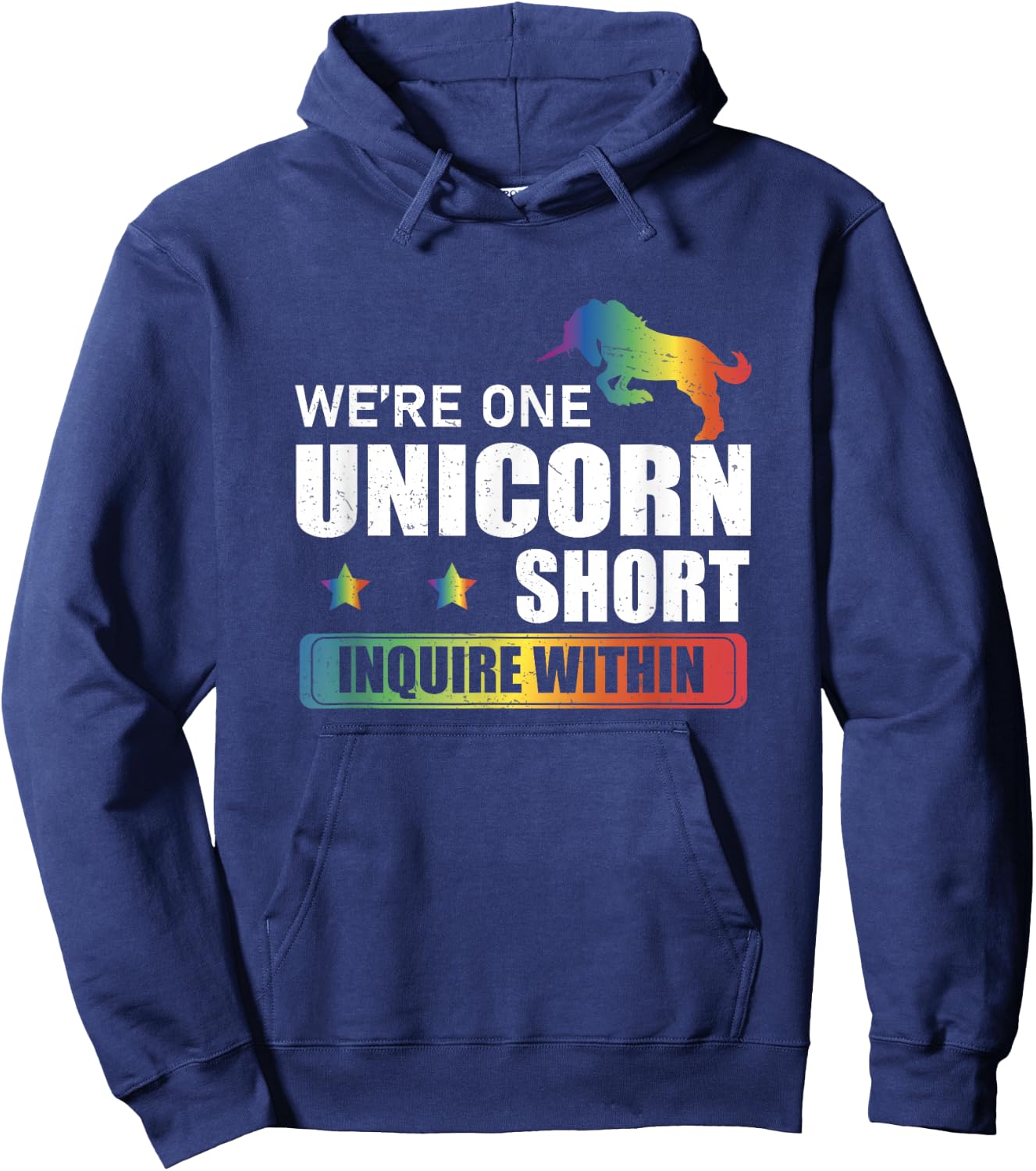 Inquire Within Funny Polyamory Unicorn Hunting A Poly Couple Hoodie - Hoodie | Navy