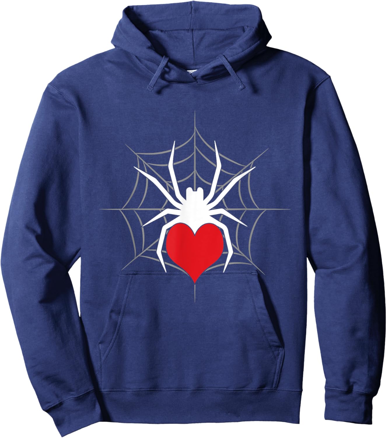 Spider Web | Arachnophile Spider Lovers | Spider With Heart Hoodie - Hoodie | Navy