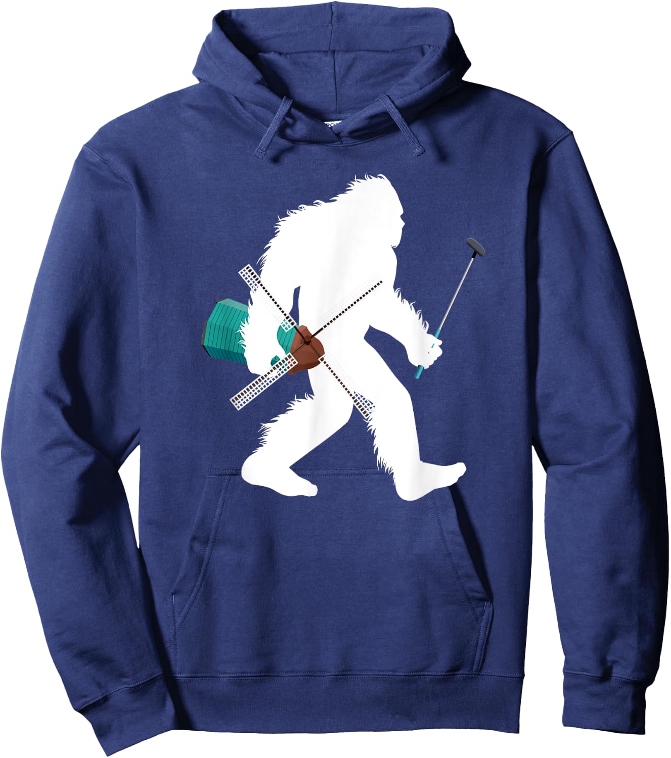 Bigfoot Mini Golf Cryptid Golfer Sasquatch Putt Putt Golfing Hoodie - Hoodie | Navy