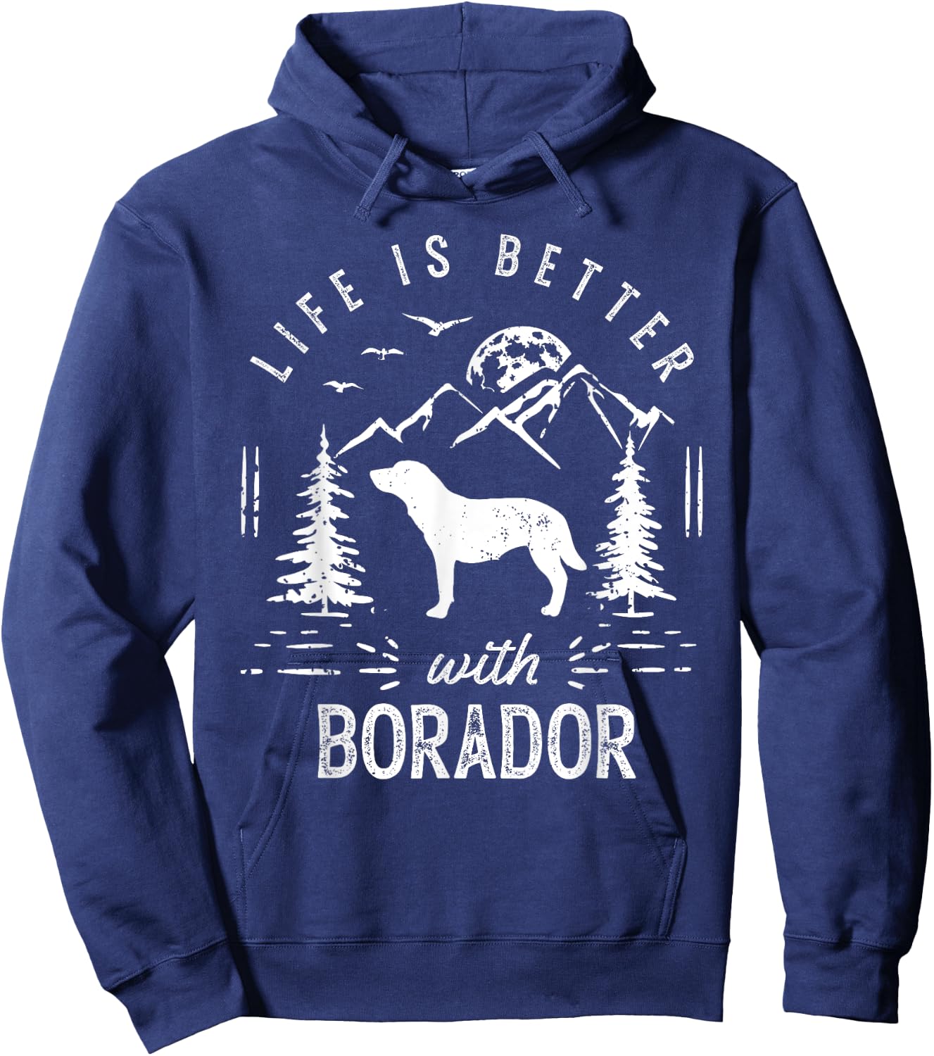 Borador Life Better Mom Dad Dog Men Women Girls Kids Hoodie - Hoodie | Navy