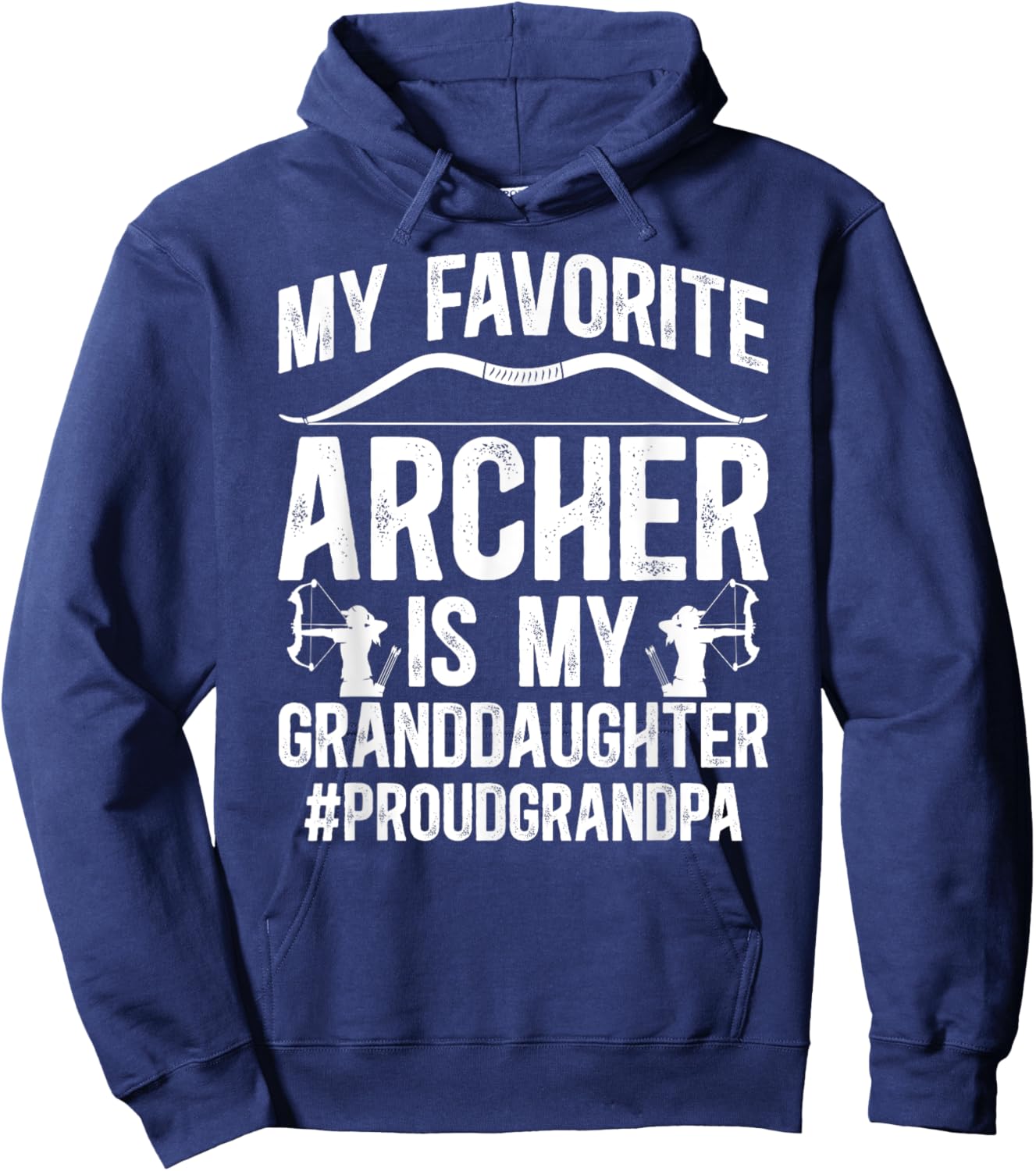 Favorite Archer Grandpa Archery Grandpa Archery Grandfather Hoodie - Hoodie | Navy