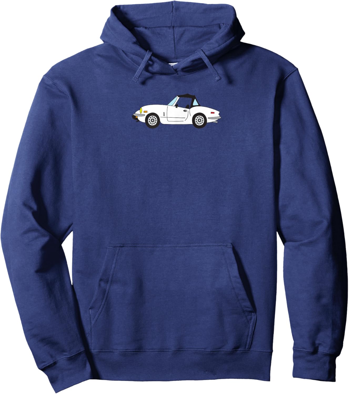 White Triumph Spitfire 1500 Britisches Auto Cartoon Hoodie - Hoodie | Navy