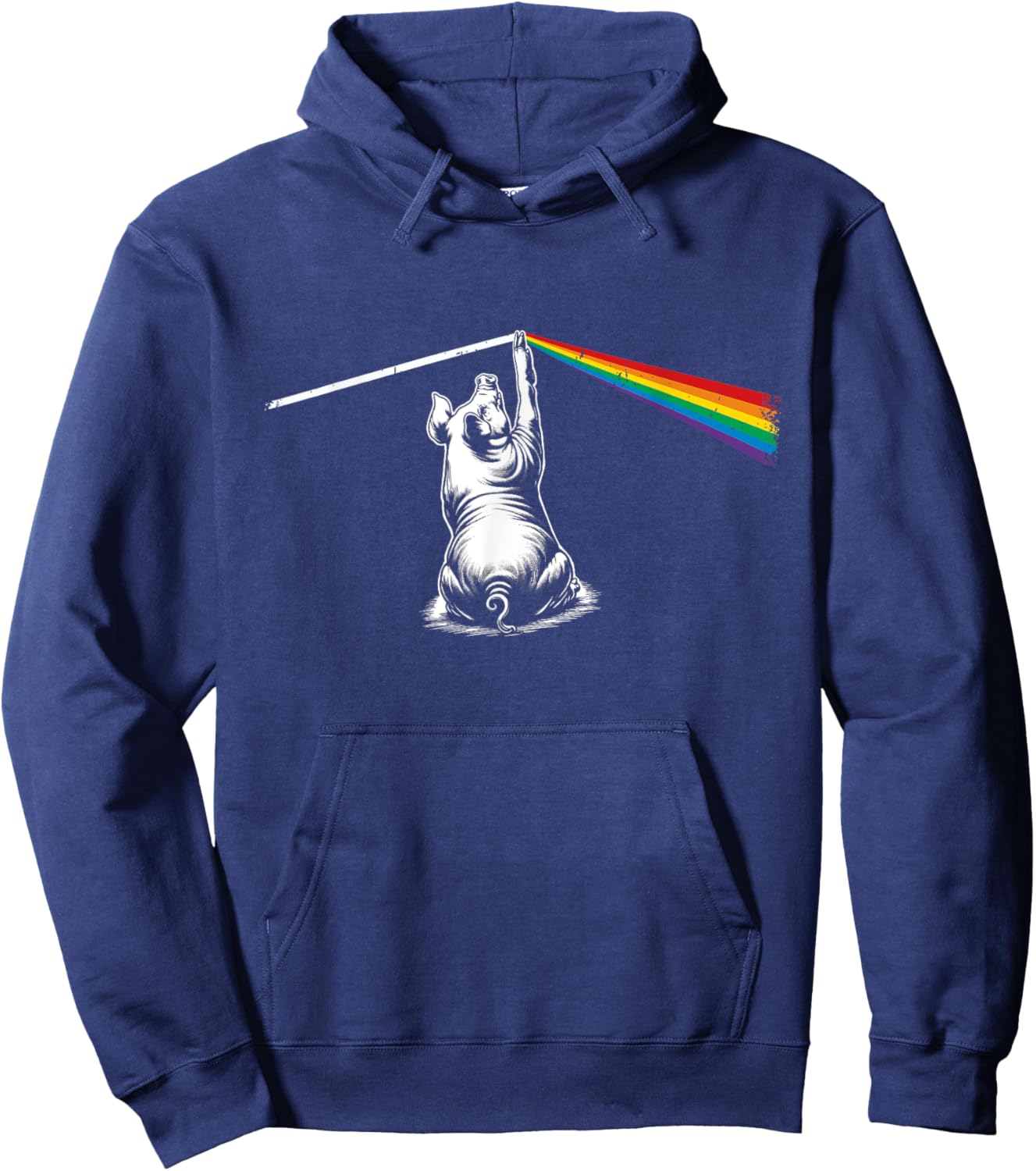 Vintage Lovely Pig Lovers Animals Outfits Funny Animal Art Hoodie - Hoodie | Navy