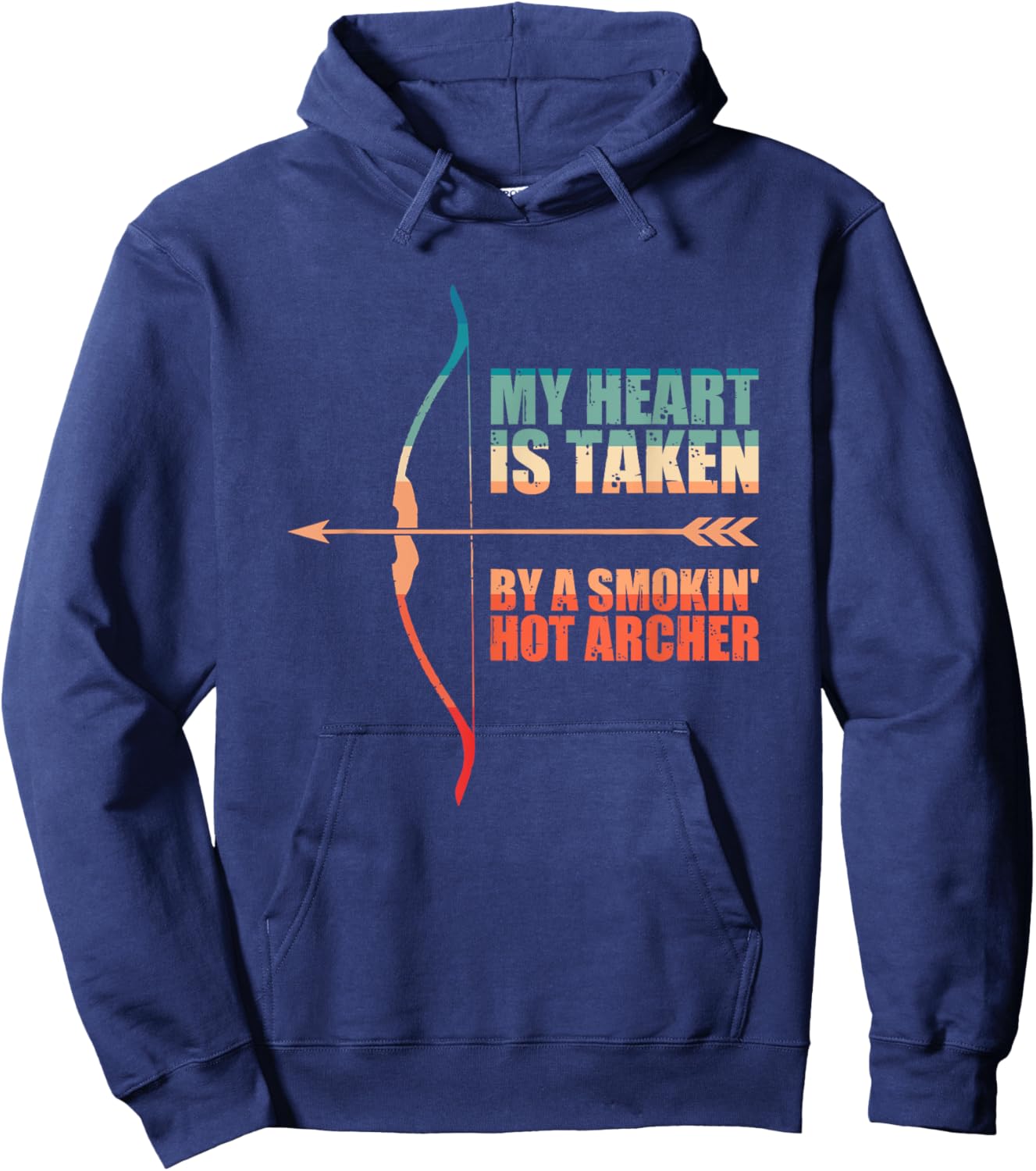 Archery Wife Compund Bow And Arrow Longbow Hunting Archer Hoodie - Hoodie | Navy