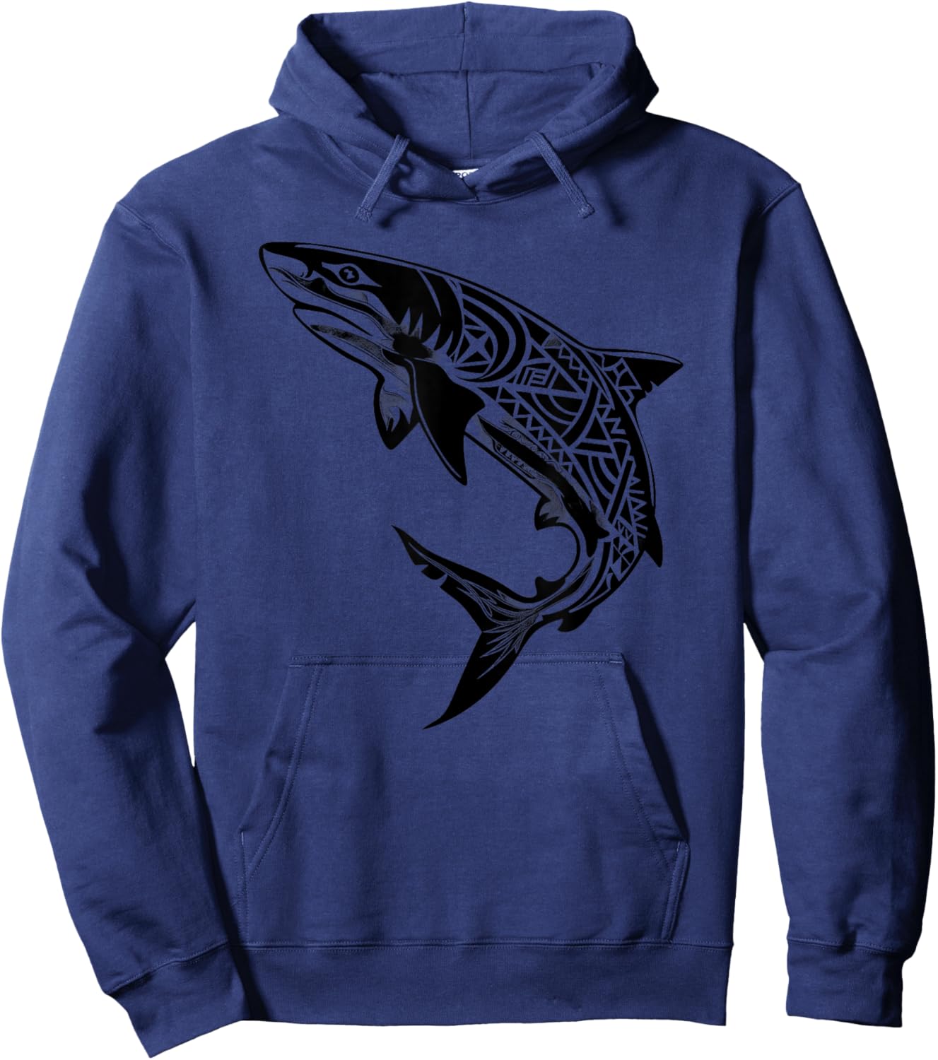 Tribal Shark Shirt - Maori Shirt - Hawaiian Tribal Hoodie - Hoodie | Navy