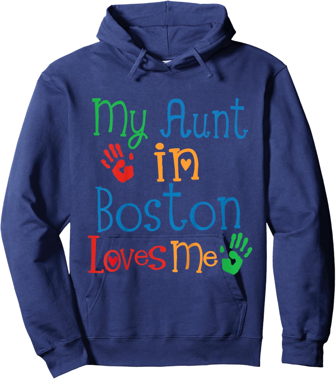 Kids My Aunt In Boston Loves Me Niece Hoodie - Hoodie | Navy