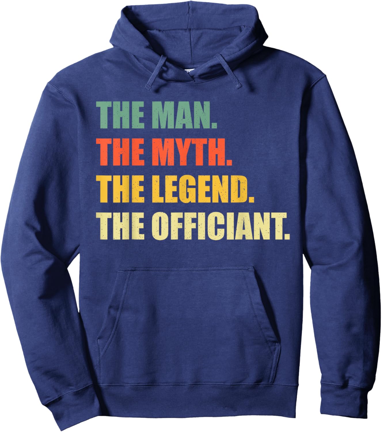 Funny Wedding Officiant Art Dad Ordained Minister Hoodie - Hoodie | Navy