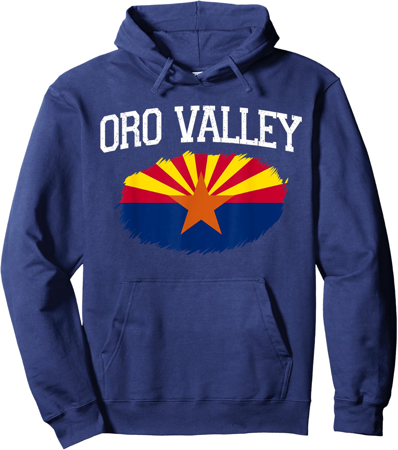 ORO VALLEY AZ ARIZONA Flag Vintage USA Sports Men Women Hoodie - Hoodie | Navy