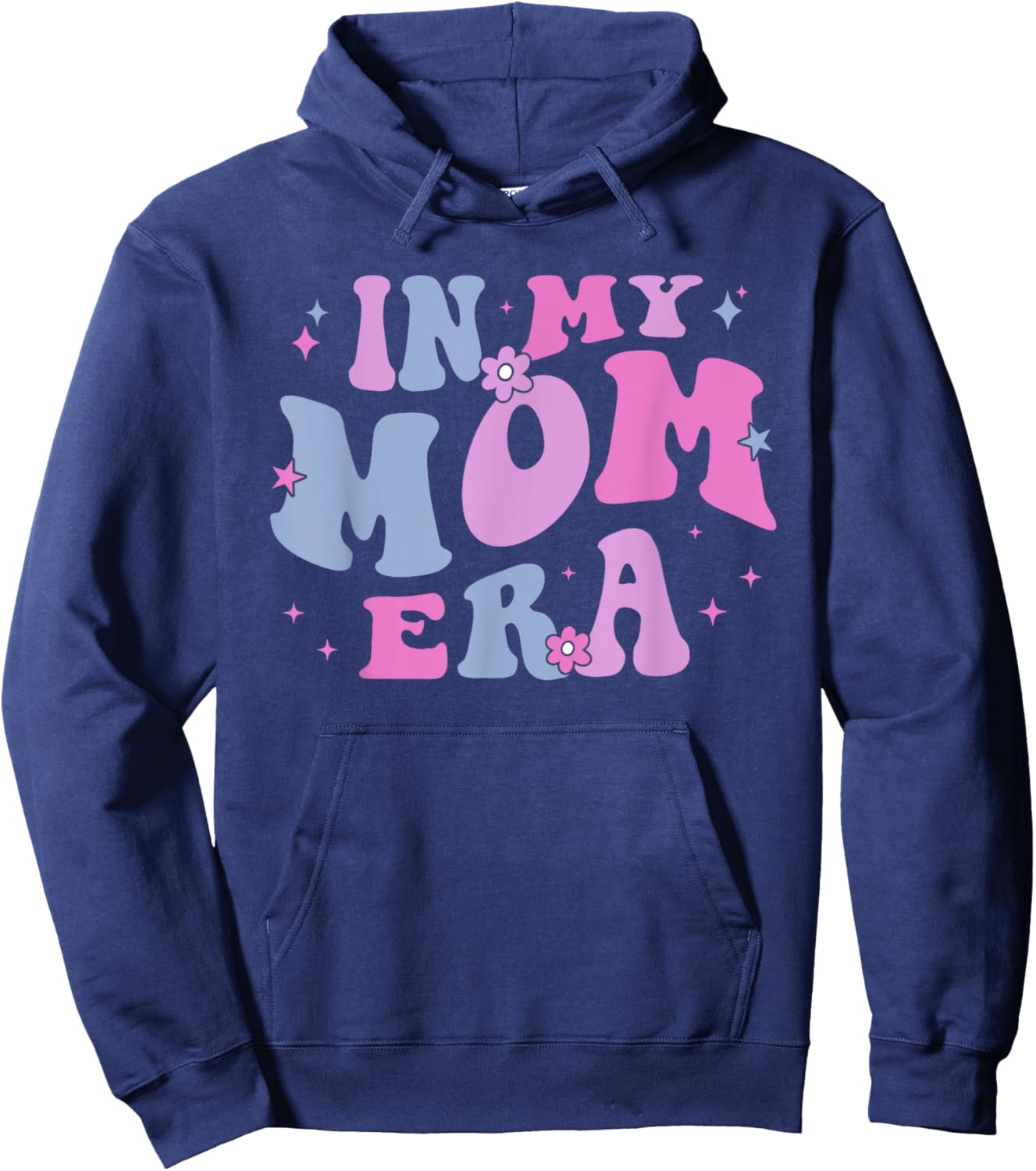 In My Mom Era Lover Groovy Retro Mom Mother's Day Birthday Hoodie - Hoodie | Navy