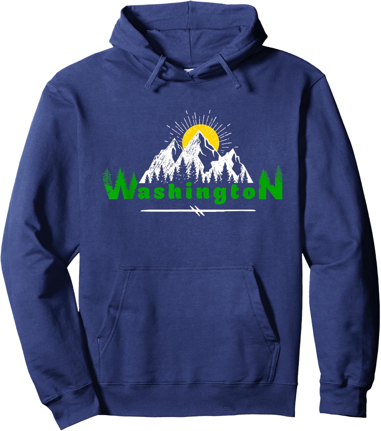 Washington Evergreen State for Outdoor Camping Hiking Hoodie - Hoodie | Navy