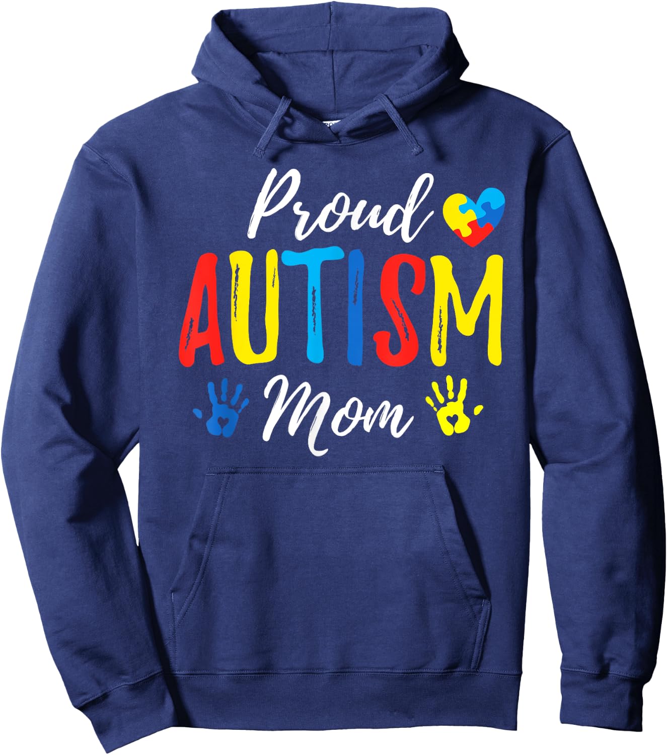 Proud Mom Autism Awareness Family Matching Shirt Hoodie - Hoodie | Navy