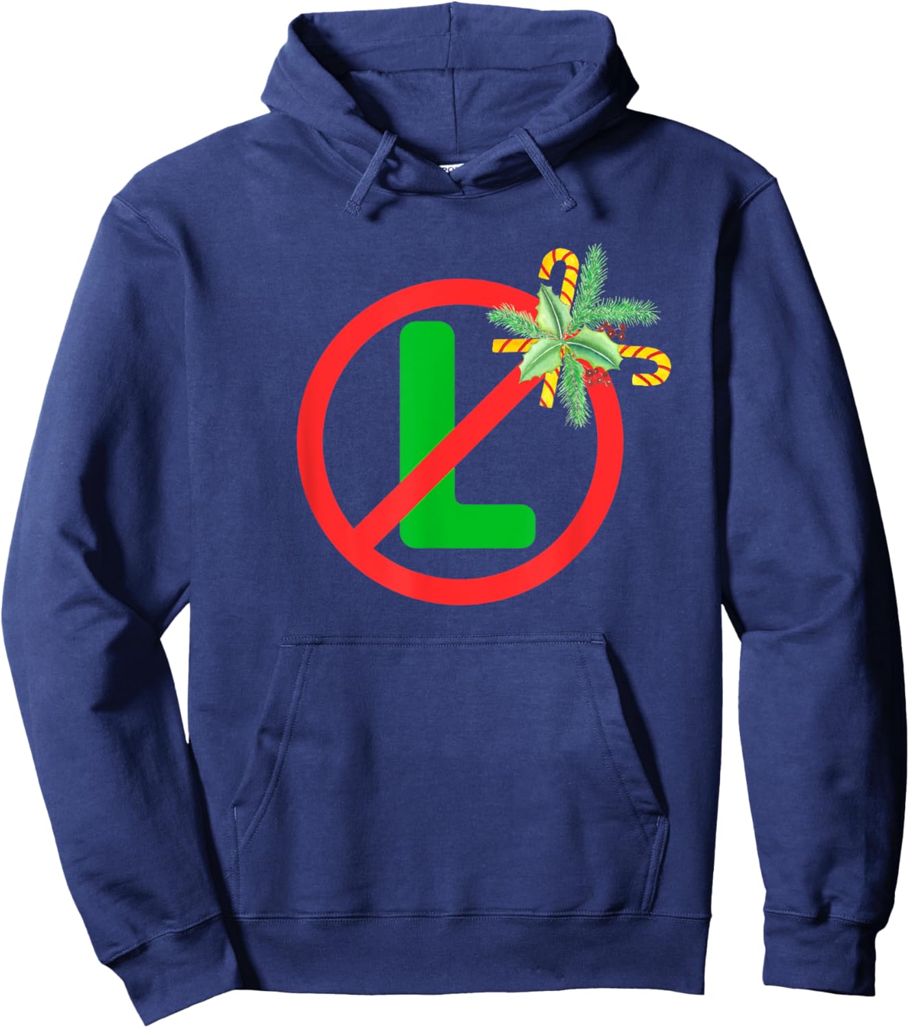Noel Sign No "L" Funny Pun Humorous Prohibition Christmas Hoodie - Hoodie | Navy