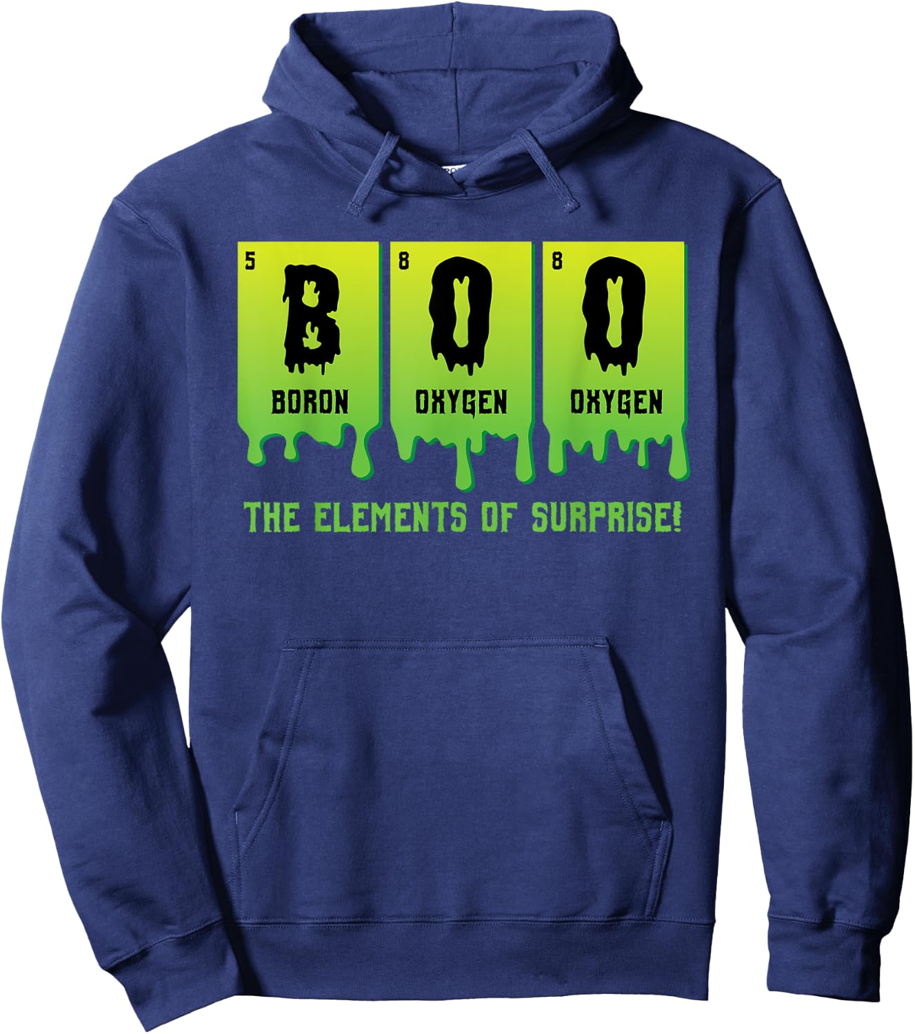 Funny Boo Elements of Surprise Science Teacher Halloween Hoodie - Hoodie | Navy