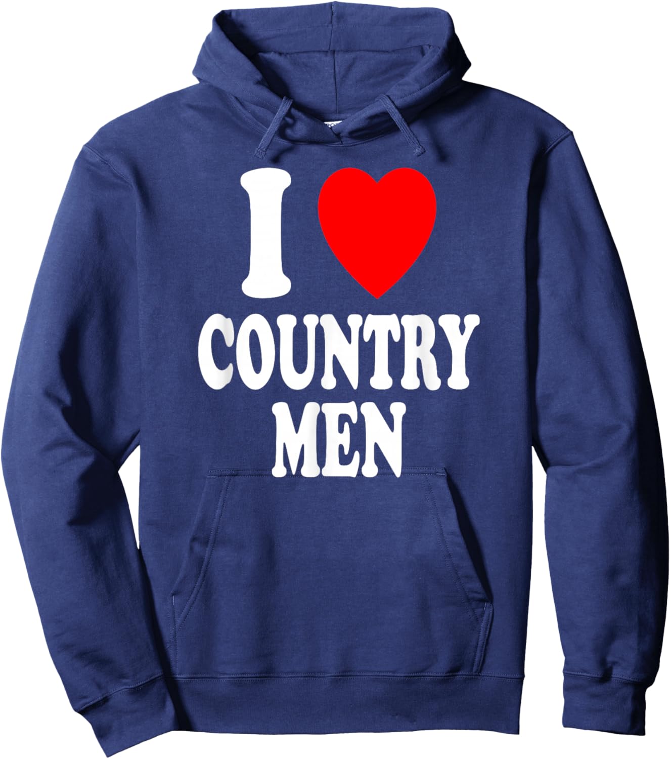 I Heart (Love) Country Men Southern Attraction Preference Hoodie - Hoodie | Navy