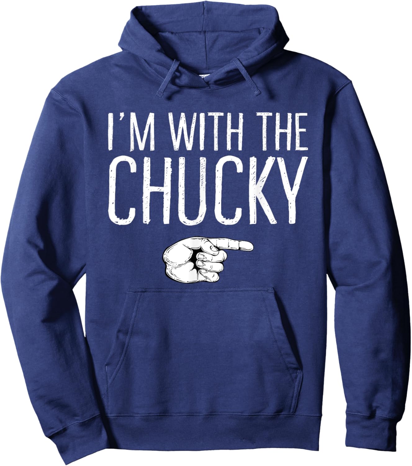 I'm With The Chucky Matching Costume Lazy Halloween Party Hoodie - Hoodie | Navy