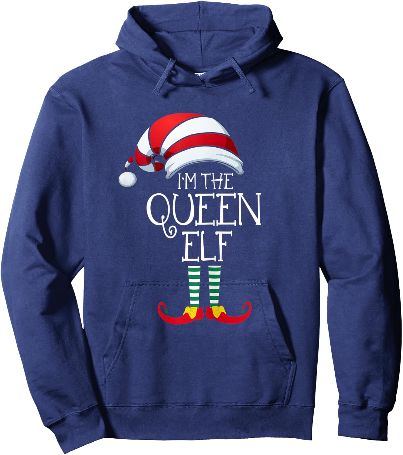 I'm The Queen Elf Family Matching Christmas Gift Group Hoodie - Hoodie | Navy