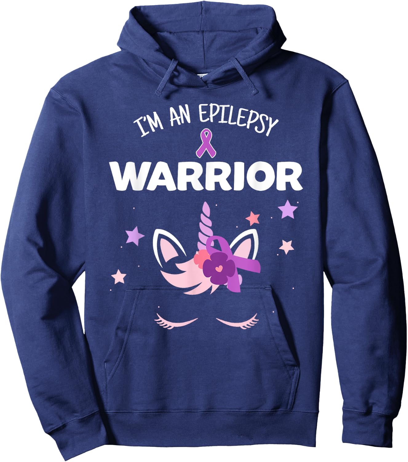 Unicorn Epilepsy Warrior, Epilepsy Awareness Hoodie - Hoodie | Navy