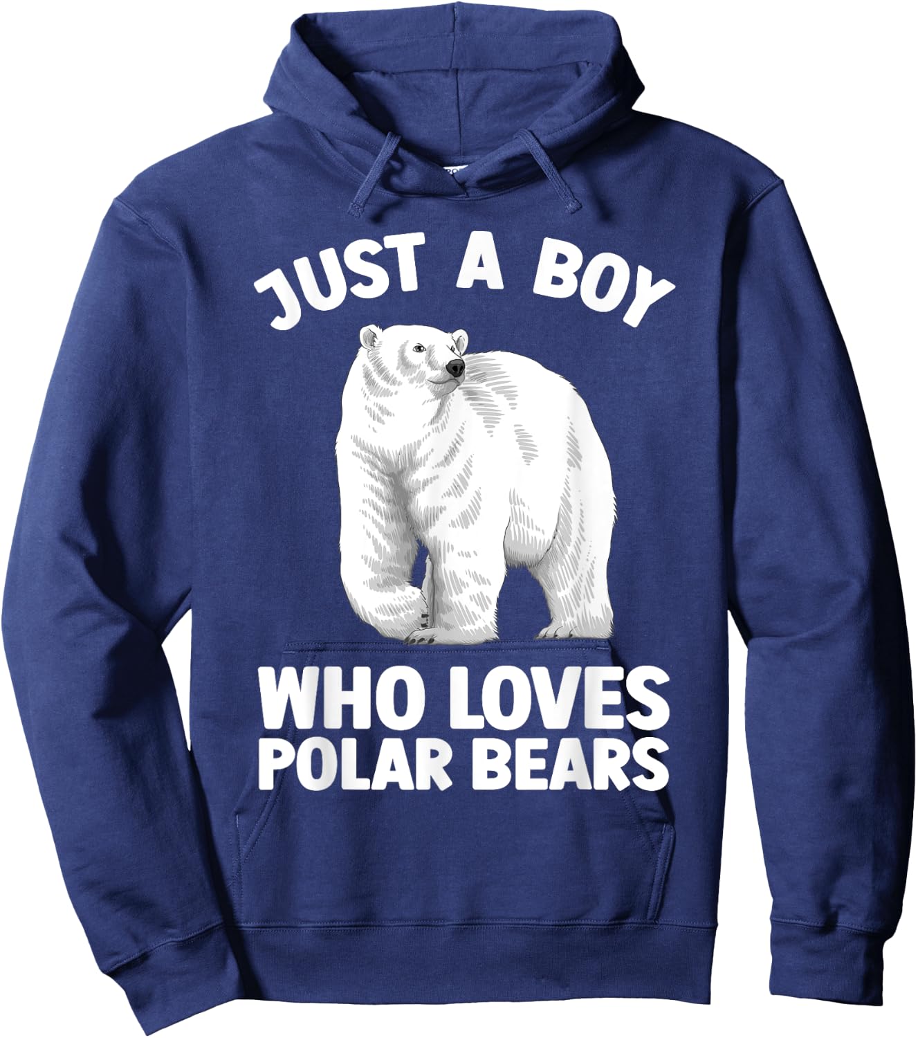 Cute Polar Bear Design Boys Arctic Polar Bear Lover Hoodie - Hoodie | Navy