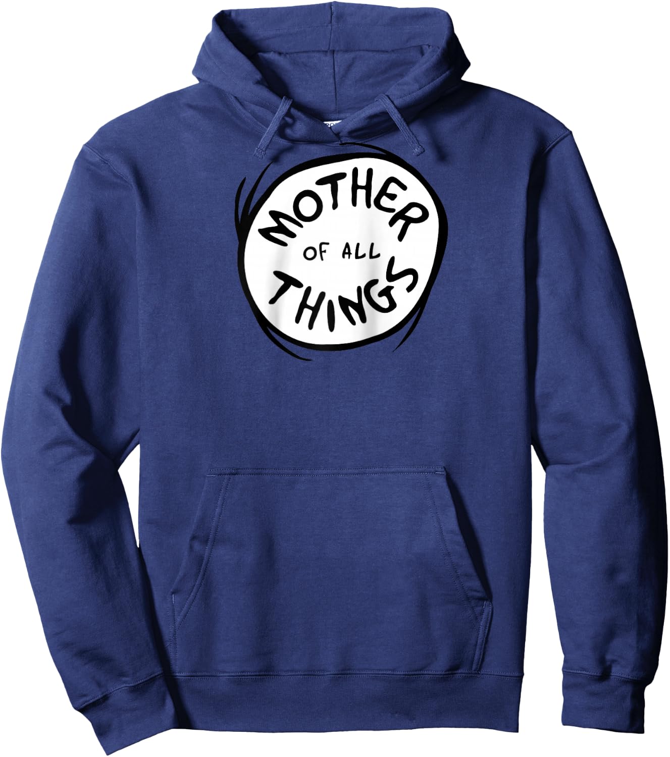 Dr. Seuss Mother of All Things Emblem Colour Option Raglan Baseball Hoodie - Hoodie | Navy