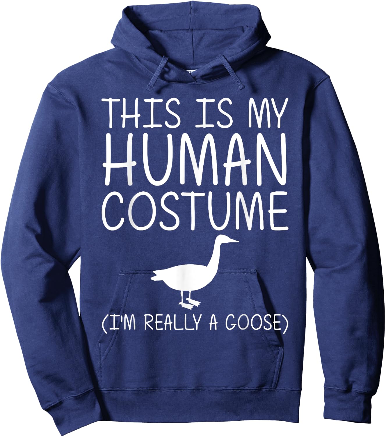 Goose Easy Halloween Human Costume Waterfowl Animal DIY Gift Hoodie - Hoodie | Navy