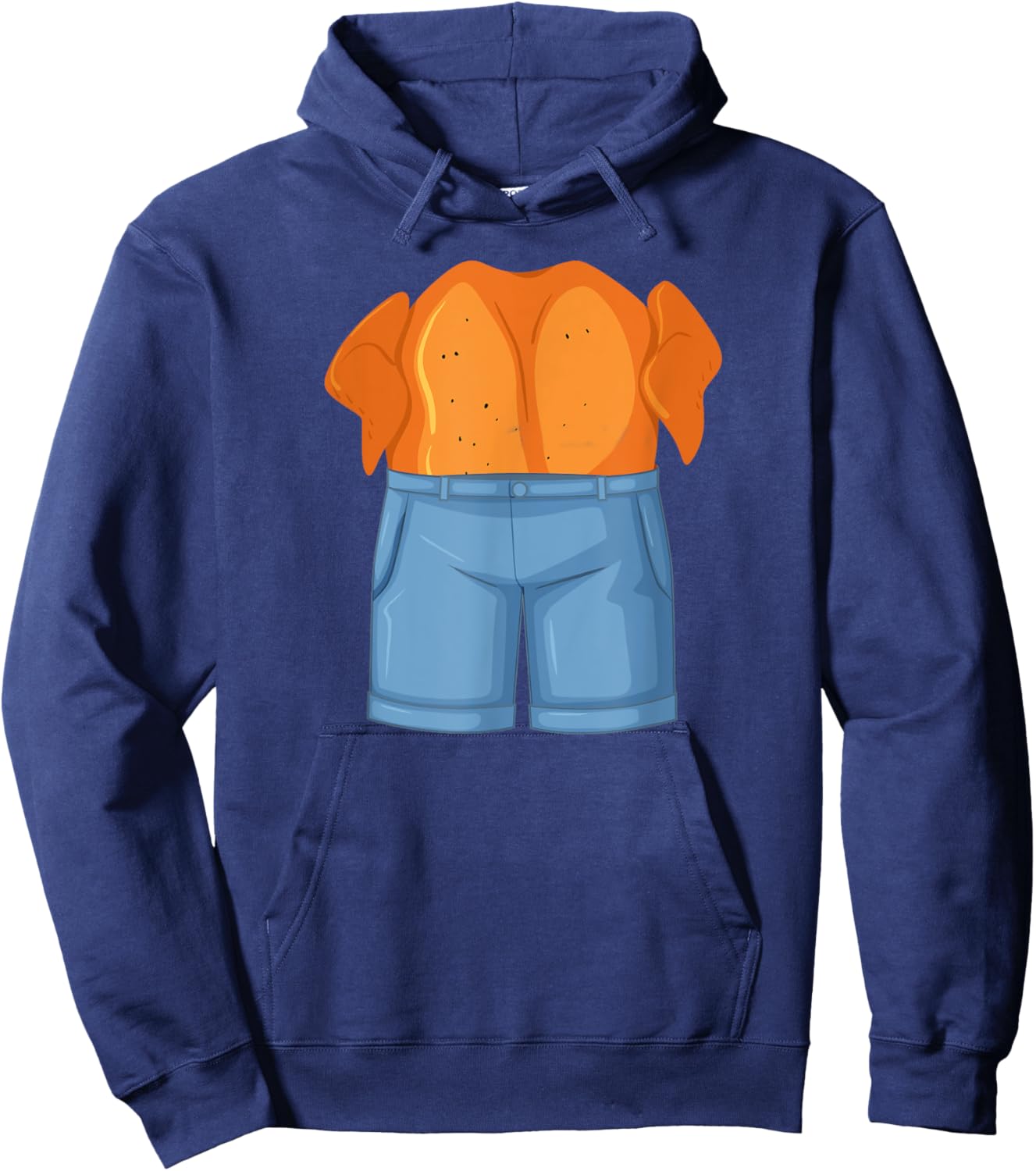 Funny Chicken in Denim Chicken Dream Pun Hoodie - Hoodie | Navy