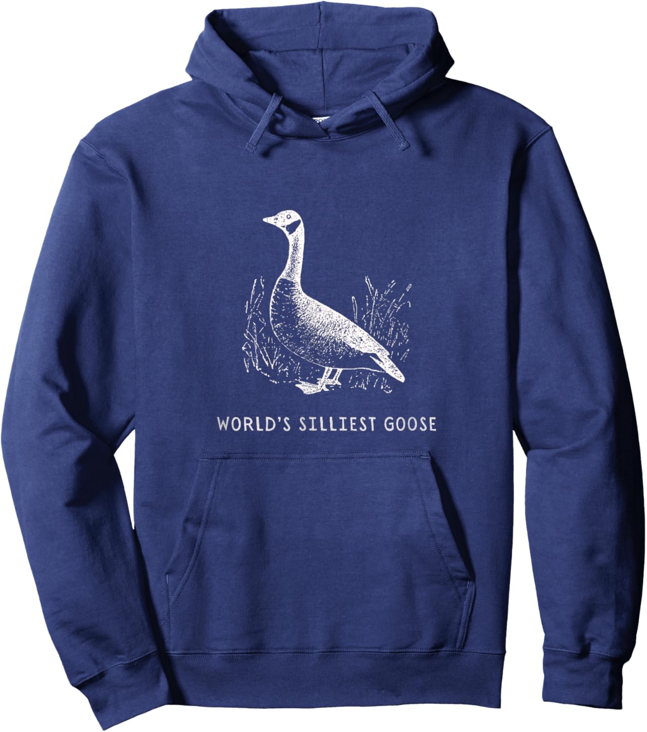 Funny World's Silliest Goose Vintage Hoodie - Hoodie | Navy