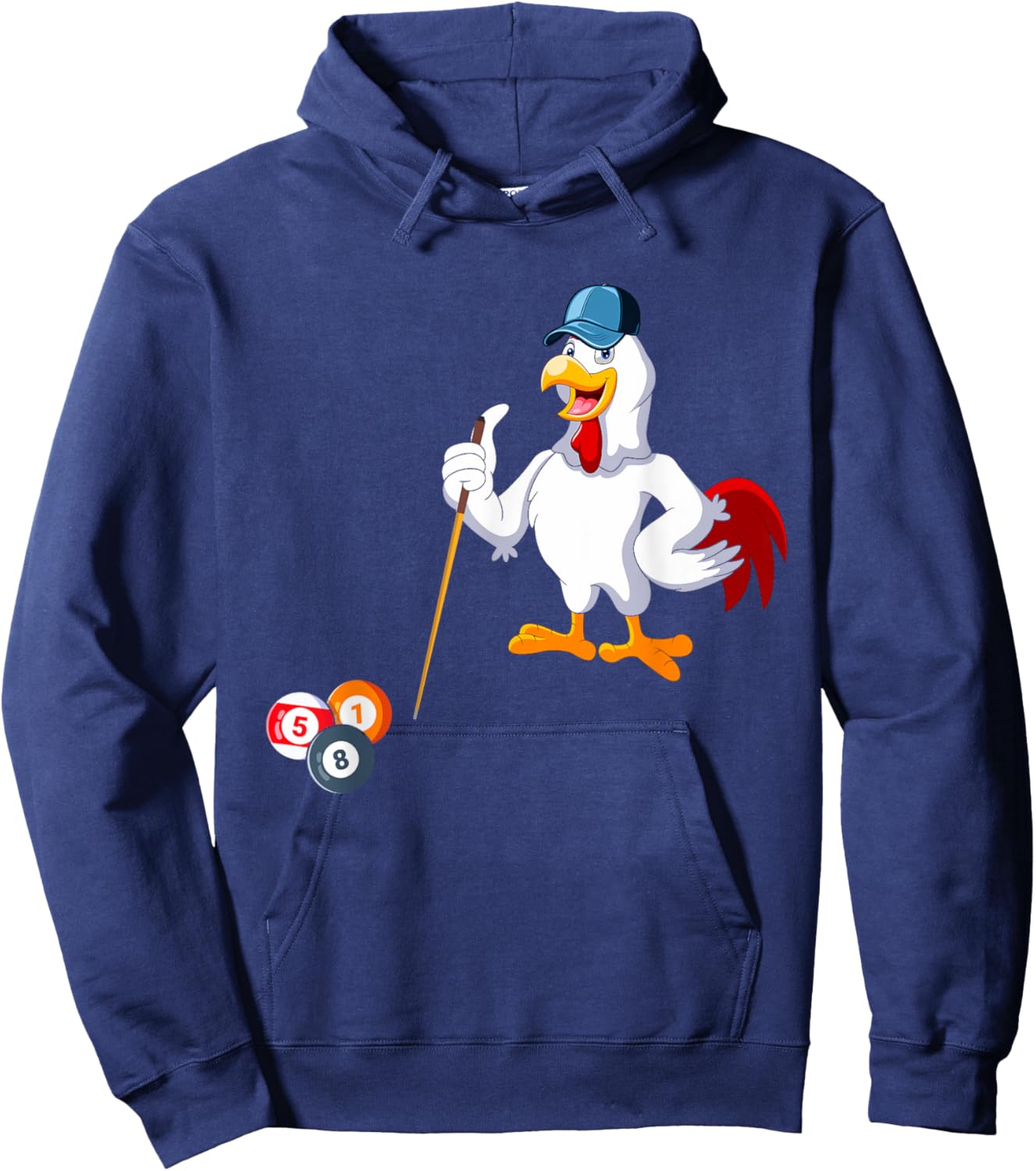 Chicken Playing Billiards Costume Billiards Player Family Hoodie - Hoodie | Navy
